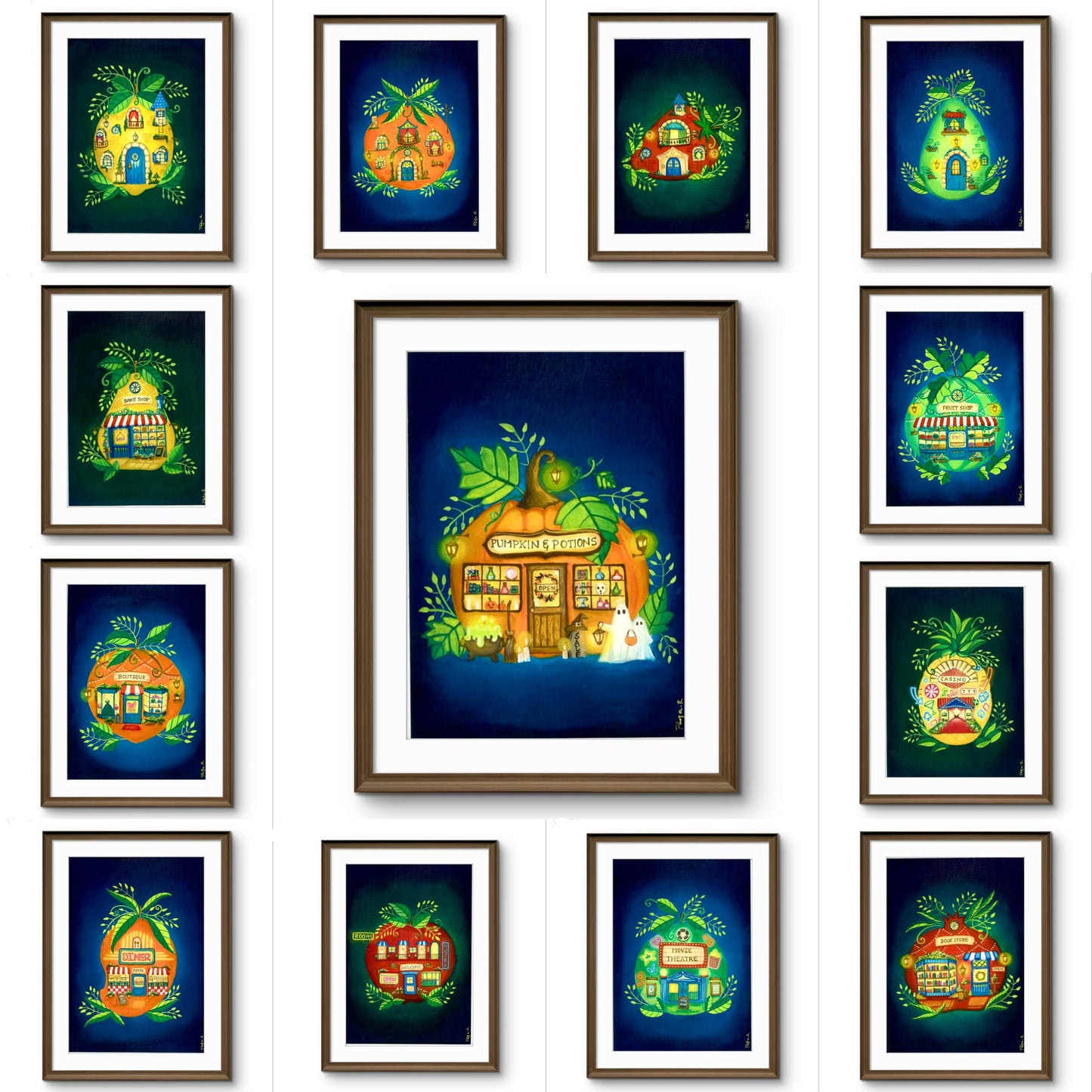 Strawberry Mansion — Enchanted Orchard Mansions (Print)