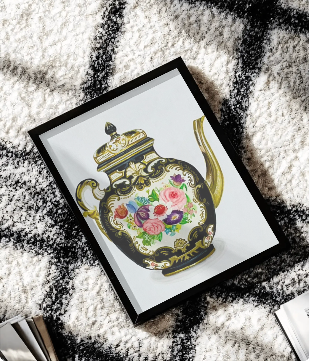 Porcelain Studies - Ornate Teapot (Print)