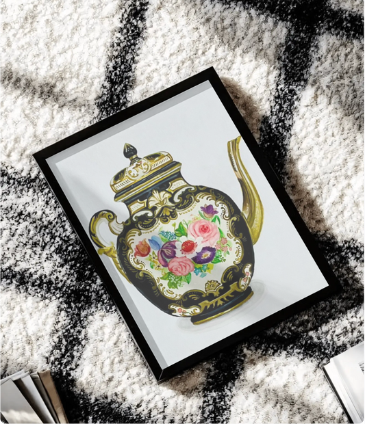 Porcelain Studies - Ornate Teapot (Print)