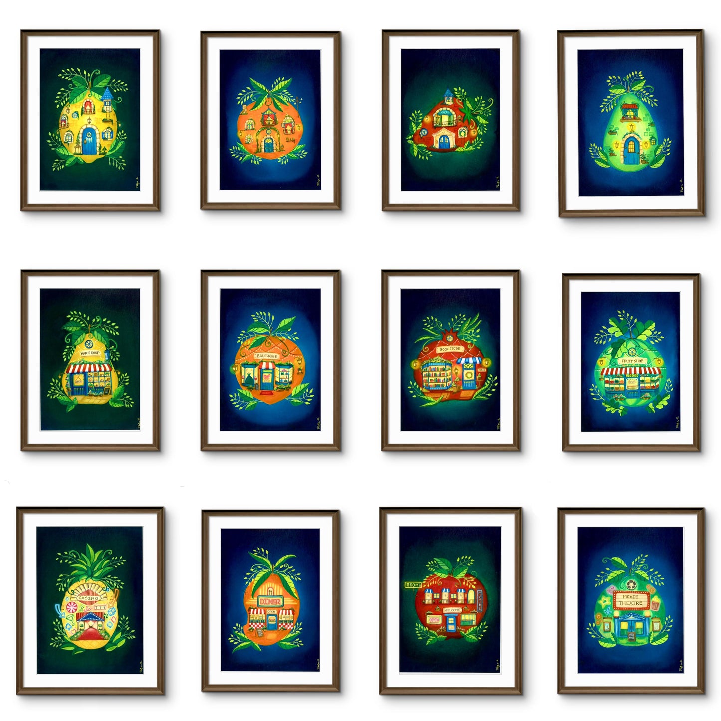 Strawberry Mansion — Enchanted Orchard Mansions (Print)