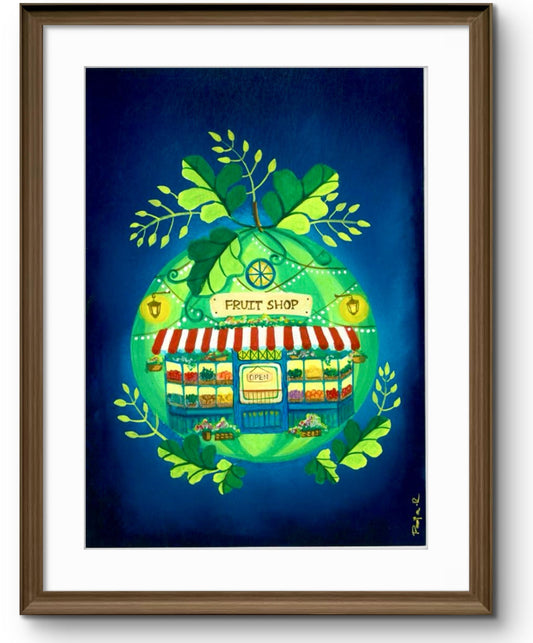 Watermelon Fruit Shop — Whimsy Street Shops (Print)
